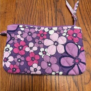 VERA BRADLEY PETAL POWER PURPLE SMALL COSMETIC BAG - USED - VERY RARE